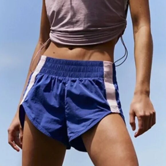 NWT FREE PEOPLE - Trail Angel Lightweight Running Shorts in Royal Blue - Picture 3 of 13